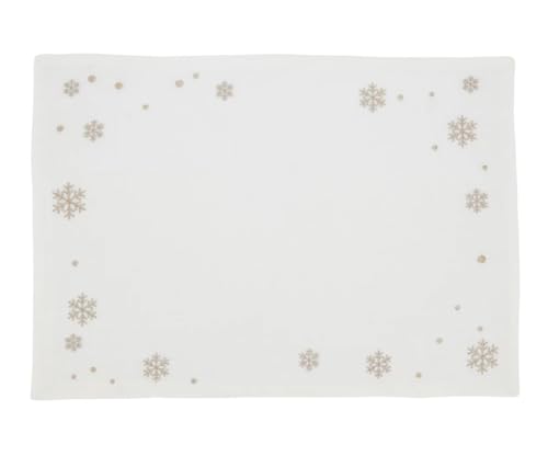 Gold Snowflake Placemats & Cloth Napkins — Sets of 4