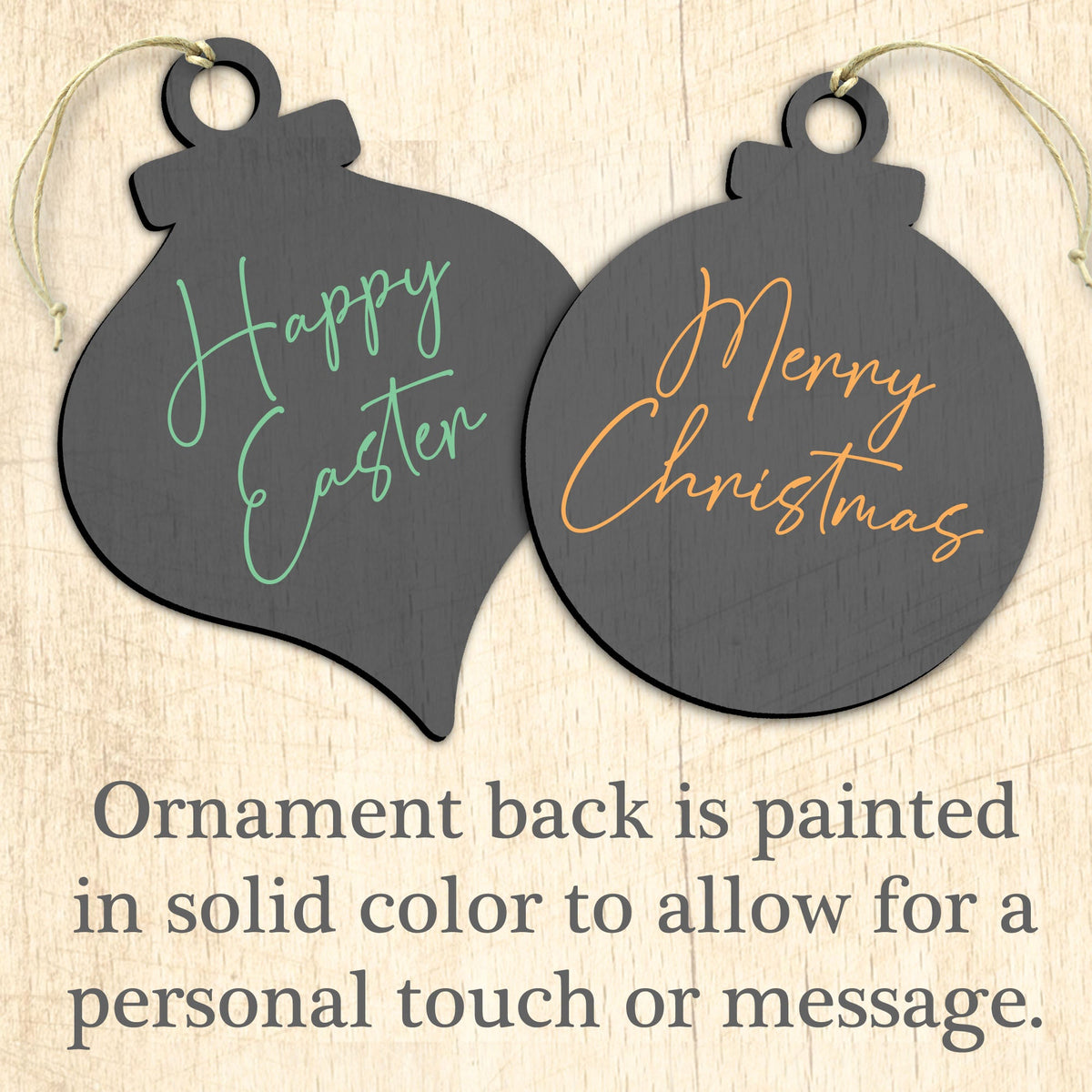 Elegant Holidays Wooden Ornaments Set of 3 by G. DeBrekht - Christmas Santa Snowman Decor - 8100002S3
