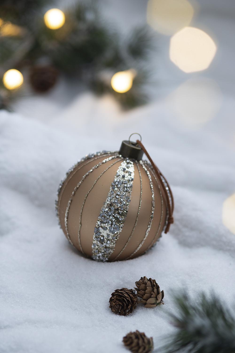 Glass Christmas Ball Ornaments with Hanging Loop – Red or Gold