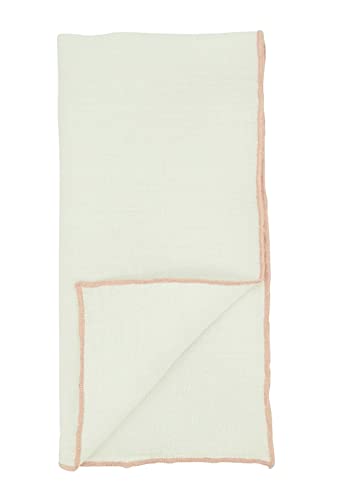 Fennco Styles Amelia Collection Classic Stonewashed Border Stitch 100% Pure Linen 20 x 20 Inch Cloth Napkins – Natural Dinner Napkins for Banquet, Wedding, Special Events and Home Décor