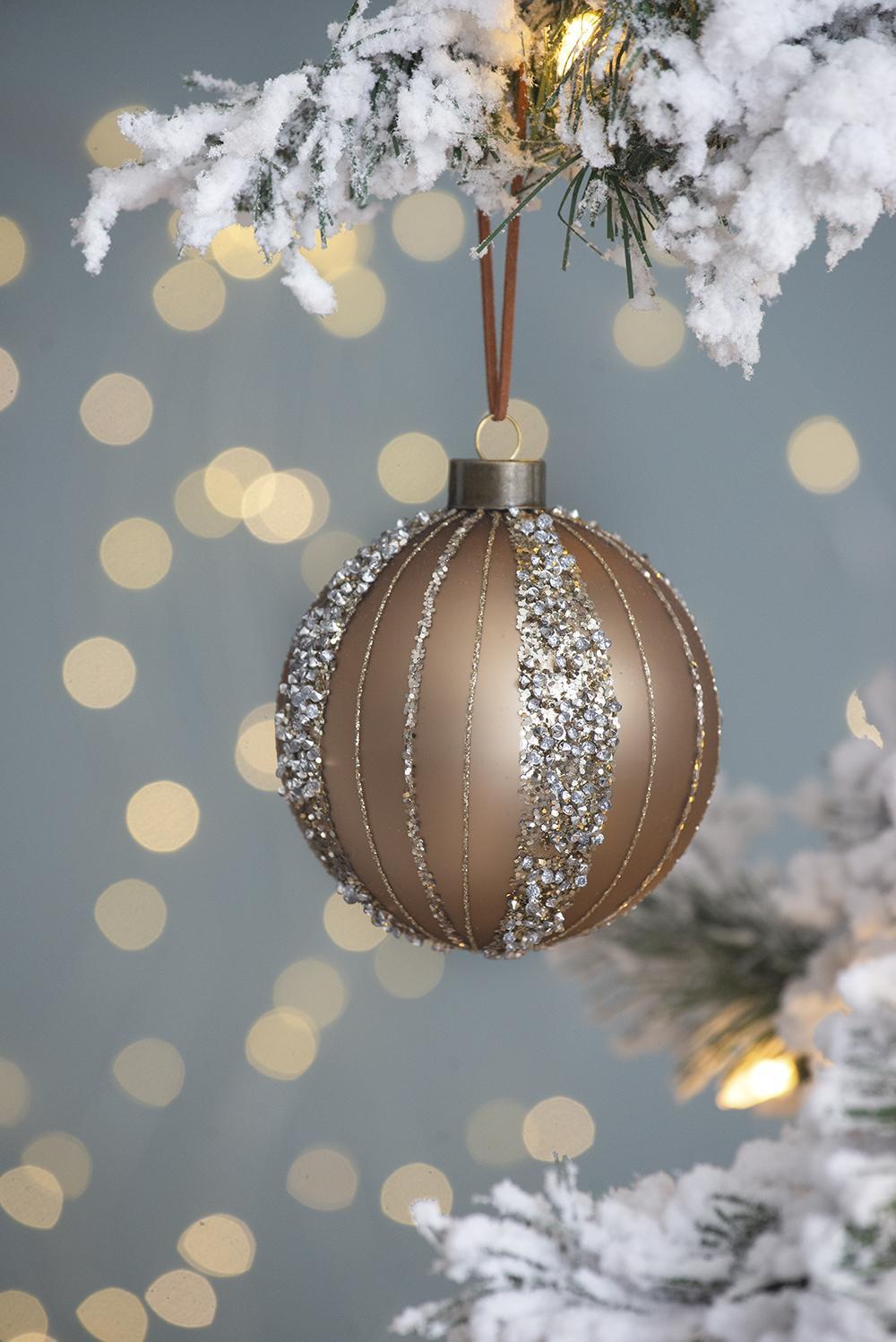 Glass Christmas Ball Ornaments with Hanging Loop – Red or Gold
