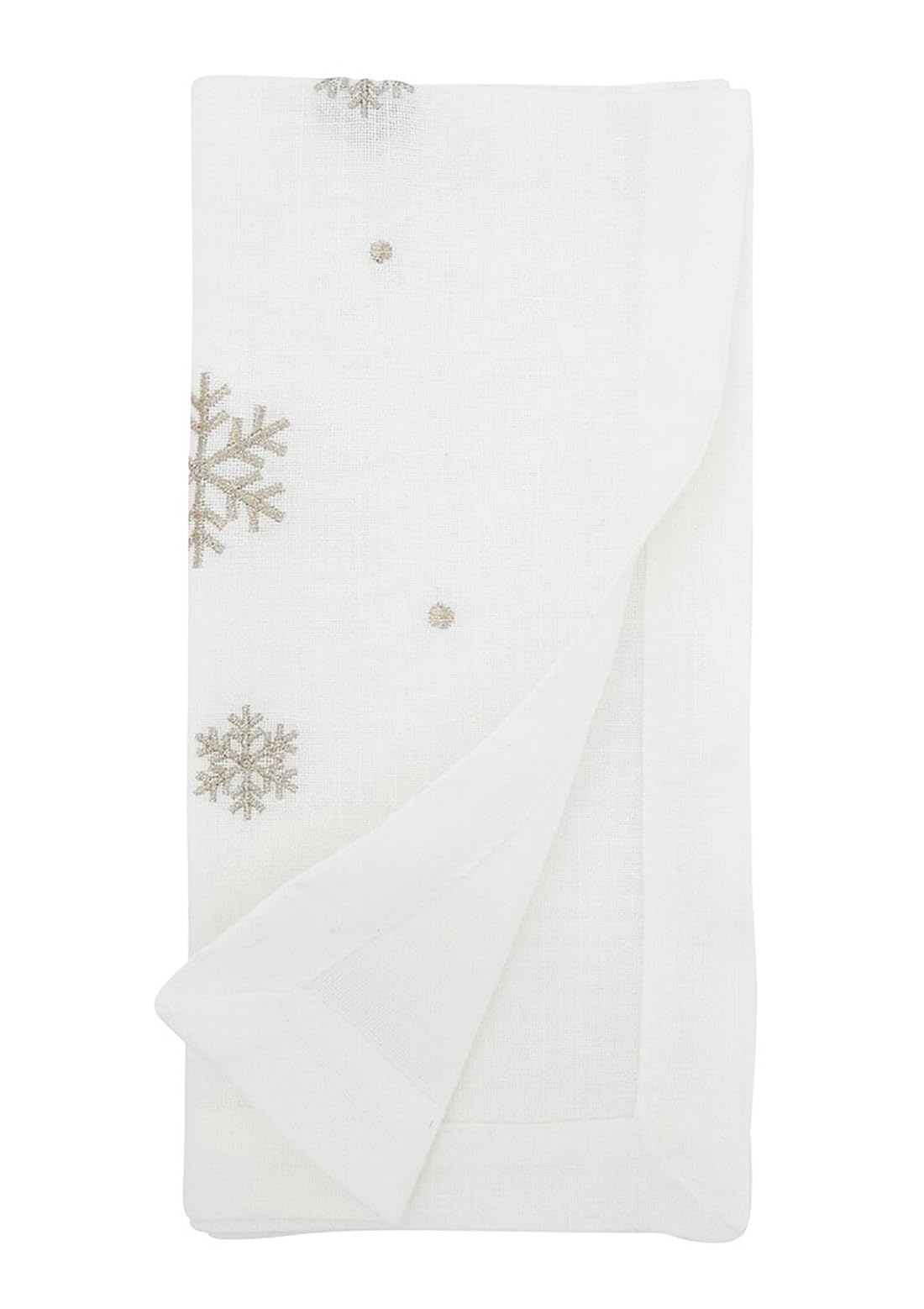 Gold Snowflake Placemats & Cloth Napkins — Sets of 4