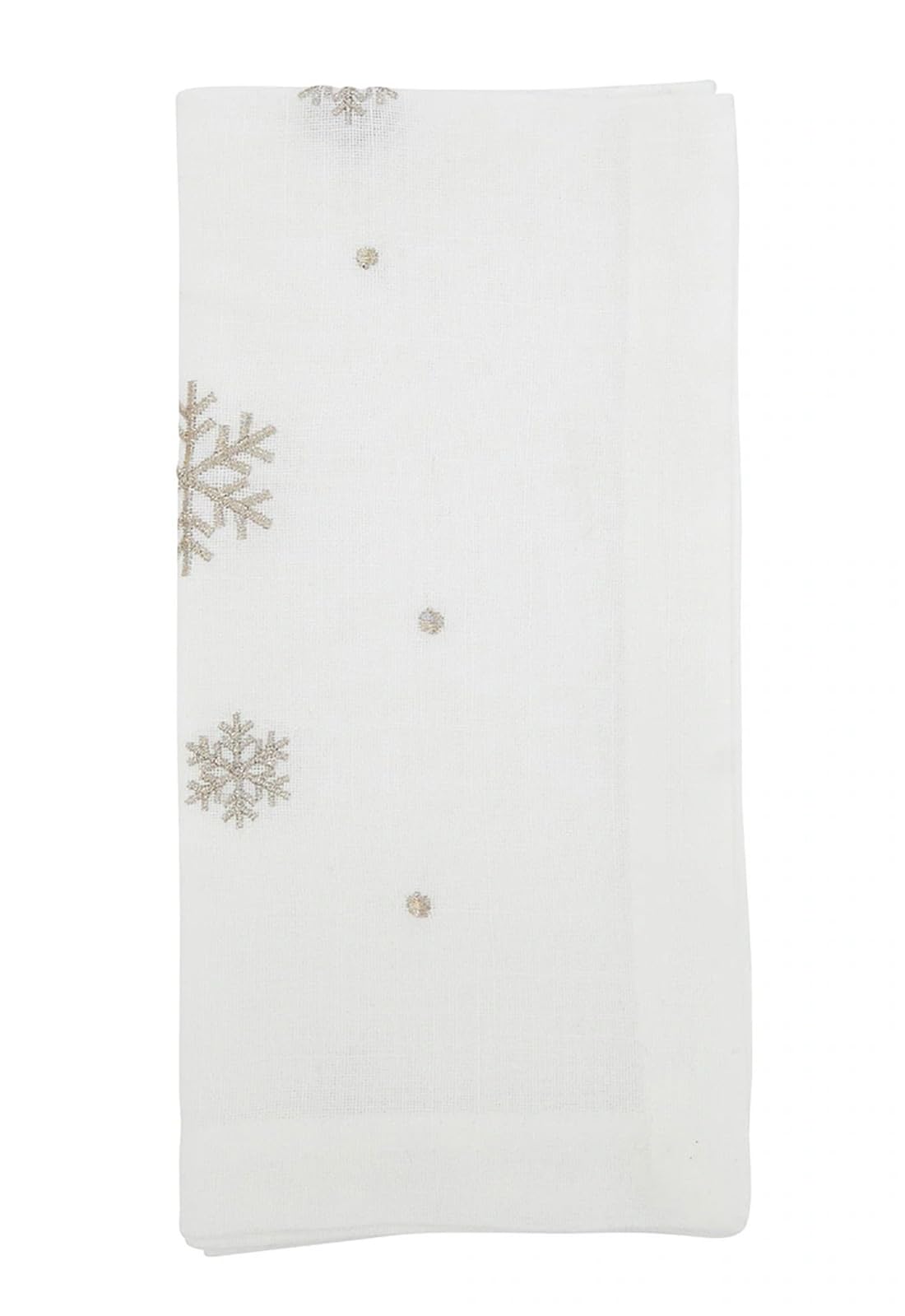 Gold Snowflake Placemats & Cloth Napkins — Sets of 4