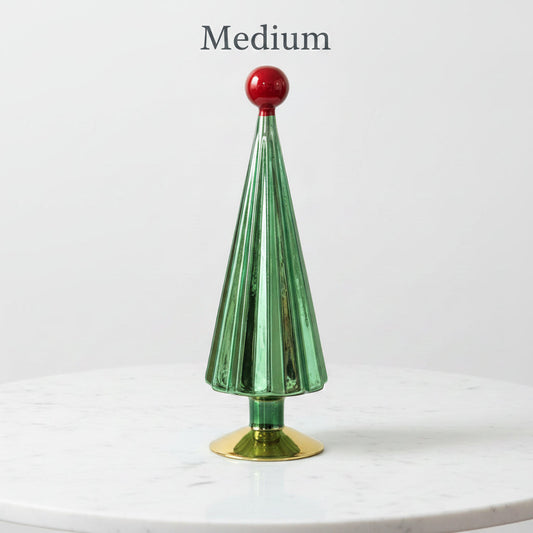 Green Mercury Glass Christmas Tree , 2 Size Options