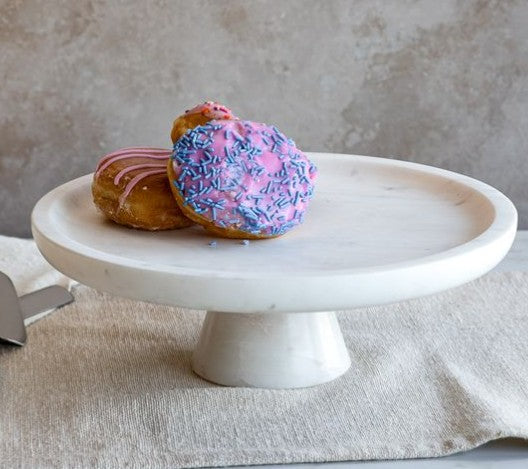12" White Marble Stand