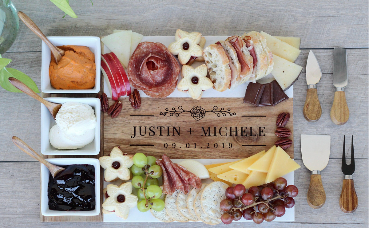 Marble Charcuterie Board Set – Luxurious Marble & Acacia Wood