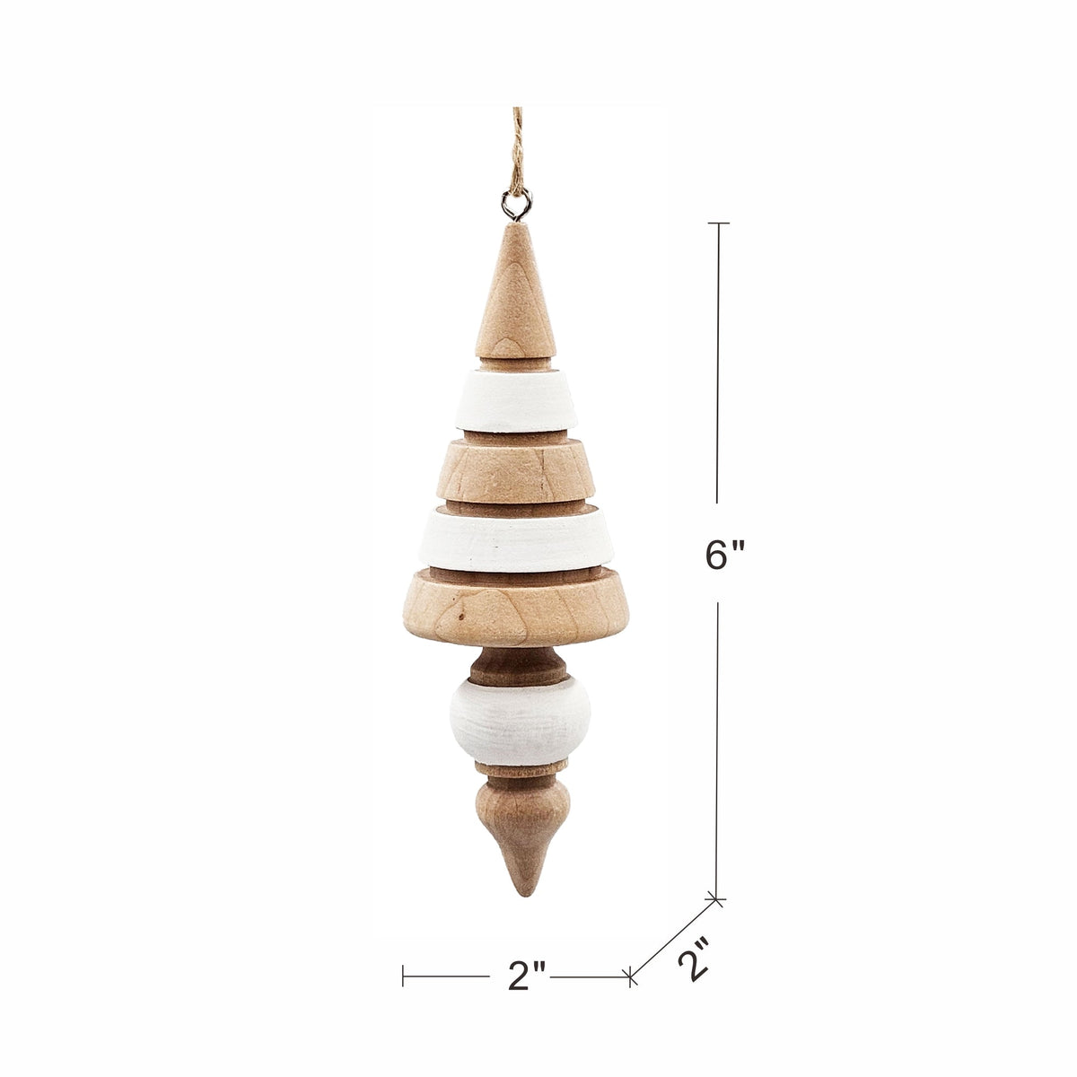 Eucalyptus Icicle Ornament Set of 6 with Icicle Design - Green