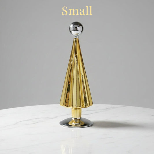 Gold Mercury Glass Christmas Tree, 3 Size Options